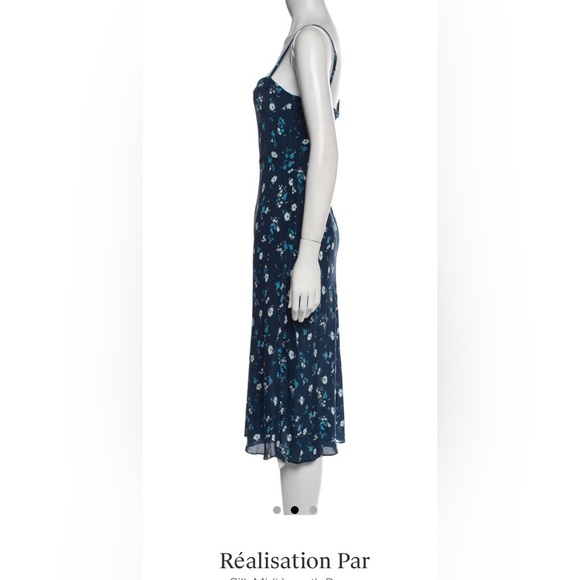Realisation Par Amelia Silk Floral Midi Dress in "Midnight" - Picture 2 of 5